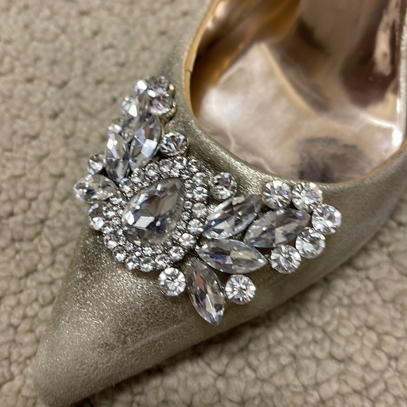 WORN - BEST OFFER USED BADGLEY MISCHKA PUMPS PRE-OWNED 6 - Picture 3 of 9